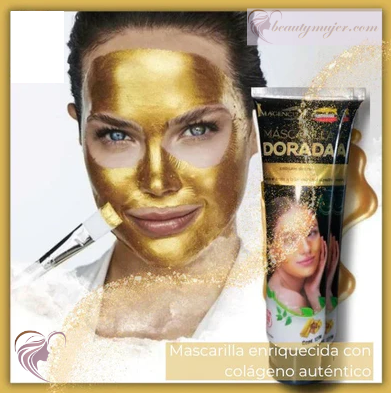 Mascarilla Dorada con Colágeno de Oro
