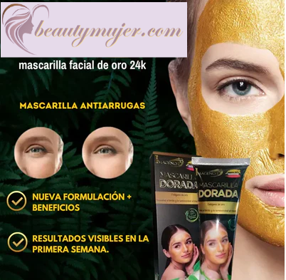 Mascarilla Dorada con Colágeno de Oro